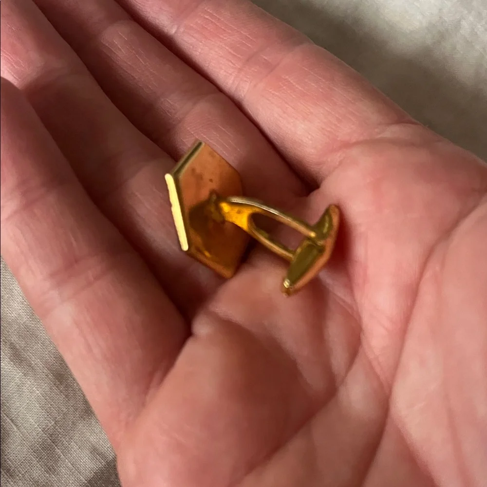 Damascene cuff links Boy Scouts symbol